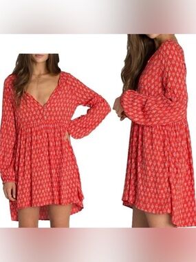 Billabong Until Tomorrow long sleeve skater dress Dress size S GUC
